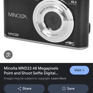 Minolta MND23 Black 48MP 4K Digital Camera
